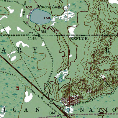 Western Michigan University MI-Lake Margrethe: Authoritative US Topos 1950 digital map
