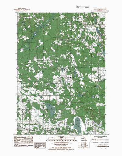 Western Michigan University MI-Lake NE: Authoritative US Topos 1984 digital map