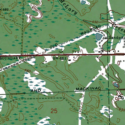 Western Michigan University MI-Lake Winyah: Authoritative US Topos 1971 digital map
