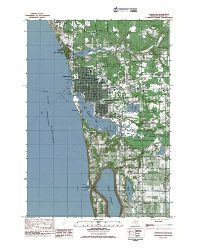 Western Michigan University MI-Ludington: Authoritative US Topos 1983 digital map