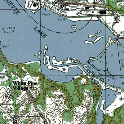 Western Michigan University MI-Ludington: Authoritative US Topos 1983 digital map