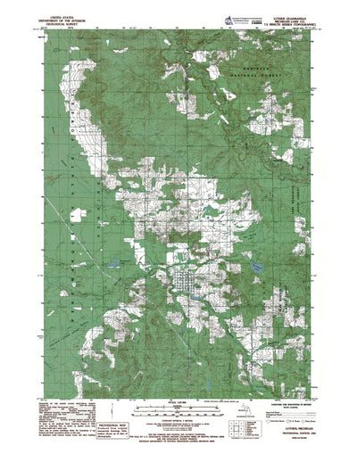 Western Michigan University MI-Luther: Authoritative US Topos 1987 digital map