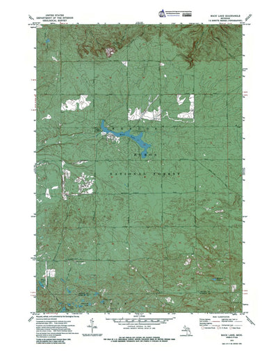 Western Michigan University MI-Mack Lake: Authoritative US Topos 1972 digital map