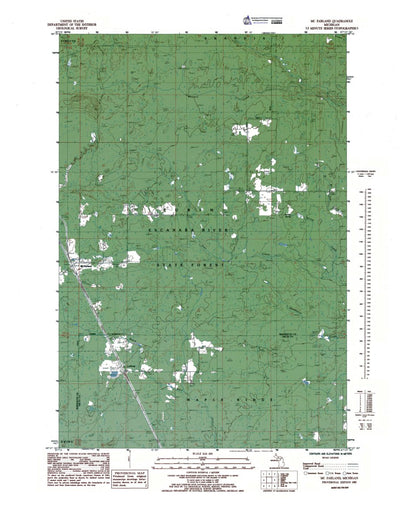 Western Michigan University MI-McFarland: Authoritative US Topos 1985 digital map