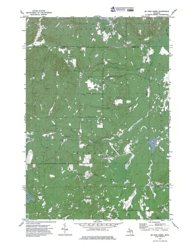 Western Michigan University MI-McGinn Creek: Authoritative US Topos 1972 digital map