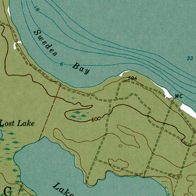 Western Michigan University MI-McRae Bay: Authoritative US Topos 1964 digital map