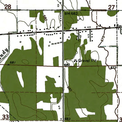 Western Michigan University MI-Merrill: Authoritative US Topos 1973 digital map