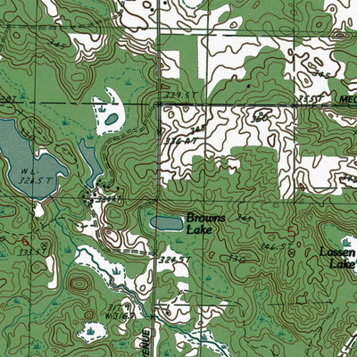 Western Michigan University MI-Merrill Lake: Authoritative US Topos 1984 digital map