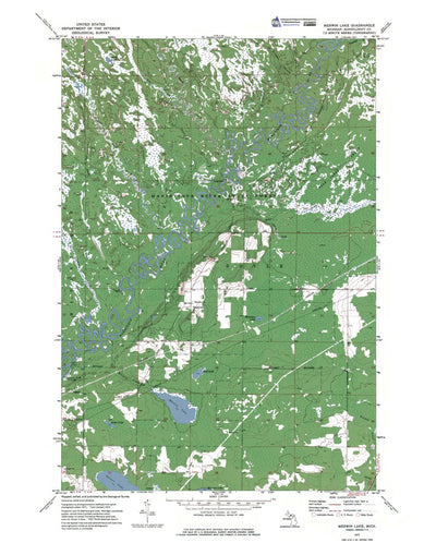 Western Michigan University MI-Merwin Lake: Authoritative US Topos 1972 digital map