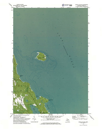 Western Michigan University MI-Middle Island: Authoritative US Topos 1971 digital map