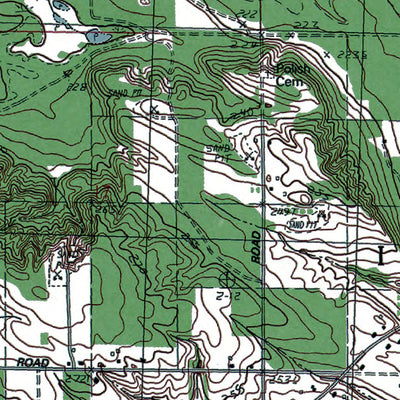 Western Michigan University MI-Mullett Lake: Authoritative US Topos 1982 digital map