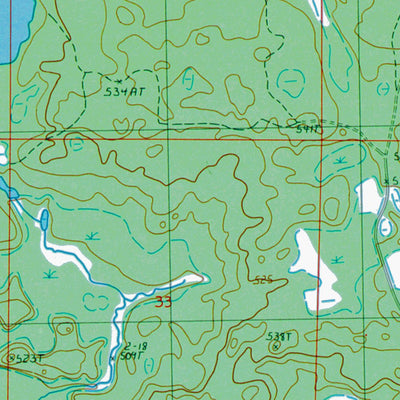 Western Michigan University MI-Ned Lake: Authoritative US Topos 1985 digital map