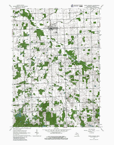 Western Michigan University MI-North Branch: Authoritative US Topos 1963 digital map