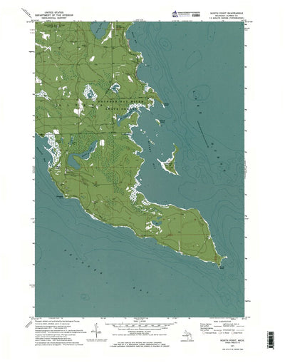 Western Michigan University MI-North Point: Authoritative US Topos 1971 digital map