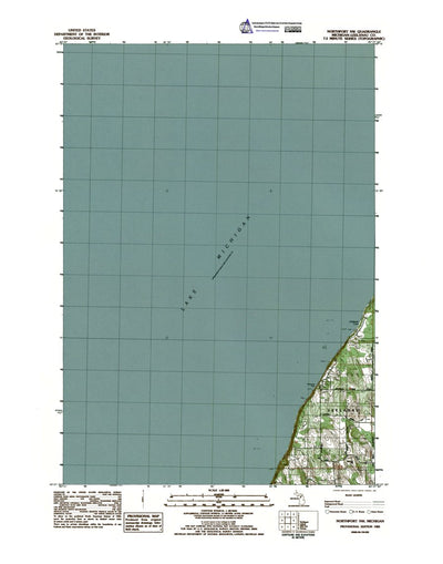 Western Michigan University MI-Northport NW: Authoritative US Topos 1983 digital map