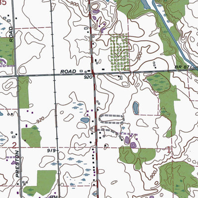 Western Michigan University MI-Oak Grove: Authoritative US Topos 1968 digital map