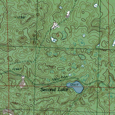 Western Michigan University MI-Oak Lake: Authoritative US Topos 1986 digital map