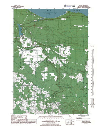 Western Michigan University MI-Ocqueoc: Authoritative US Topos 1986 digital map