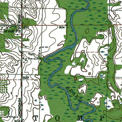 Western Michigan University MI-Onondaga: Authoritative US Topos 1981 digital map