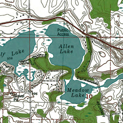 Western Michigan University MI-Onsted: Authoritative US Topos 1980 digital map