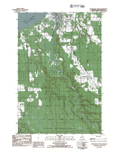 Western Michigan University MI-Ontonagon South: Authoritative US Topos 1982 digital map