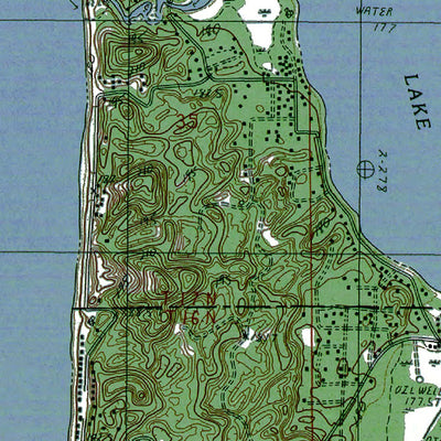 Western Michigan University MI-Pentwater: Authoritative US Topos 1983 digital map