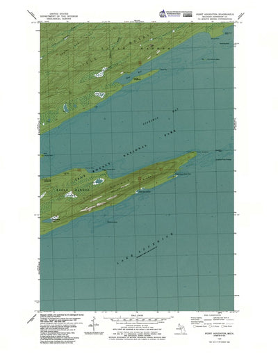 Western Michigan University MI-Point Houghton: Authoritative US Topos 1985 digital map