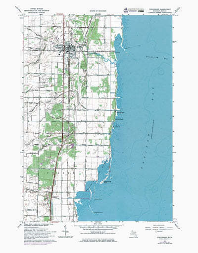Western Michigan University MI-Princonning: Authoritative US Topos 1967 digital map