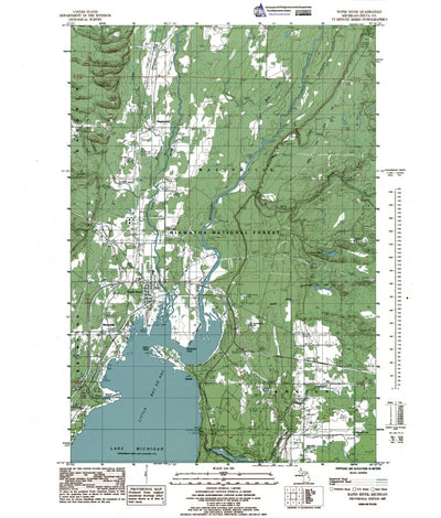 Western Michigan University MI-Rapid River: Authoritative US Topos 1985 digital map