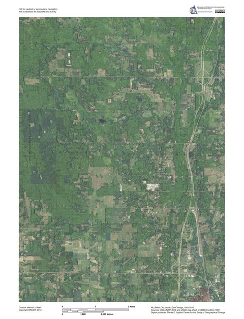 Western Michigan University MI-Reed City North: GeoChange 1981-2012 digital map