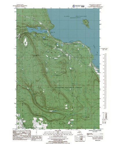 Western Michigan University MI-Rock River: Authoritative US Topos 1985 digital map