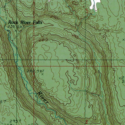 Western Michigan University MI-Rock River: Authoritative US Topos 1985 digital map