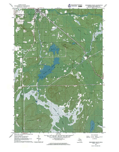 Western Michigan University MI-Roscommon South: Authoritative US Topos 1963 digital map
