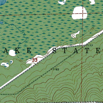 Western Michigan University MI-Roscommon South: Authoritative US Topos 1963 digital map