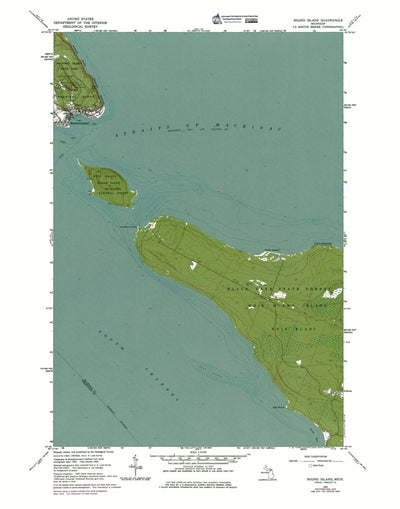 Western Michigan University MI-Round Island: Authoritative US Topos 1964 digital map