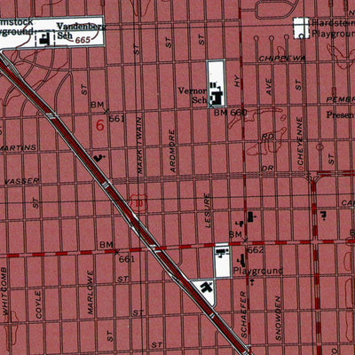 Western Michigan University MI-Royal Oak: Authoritative US Topos 1996 digital map