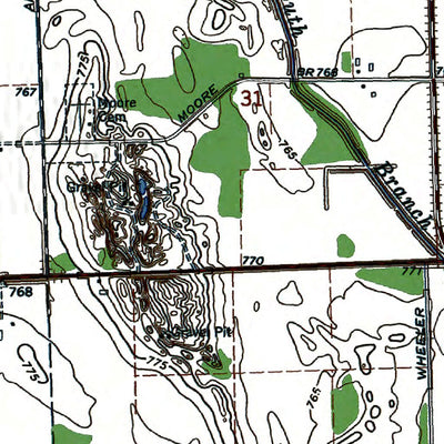 Western Michigan University MI-Snover: Authoritative US Topos 1963 digital map