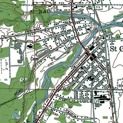 Western Michigan University MI-St Charles: Authoritative US Topos 1975 digital map