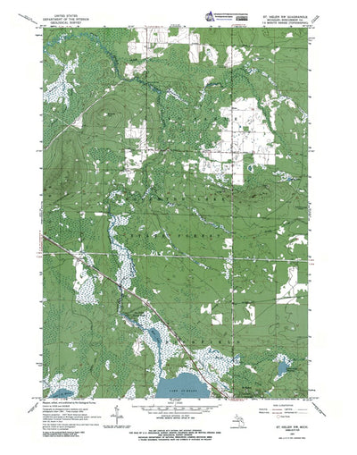 Western Michigan University MI-St Helen NW: Authoritative US Topos 1965 digital map