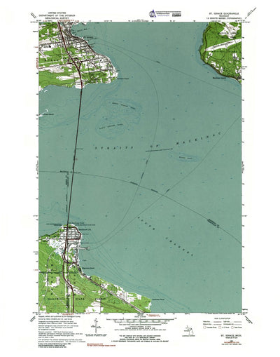 Western Michigan University MI-St Ignace: Authoritative US Topos 1964 digital map