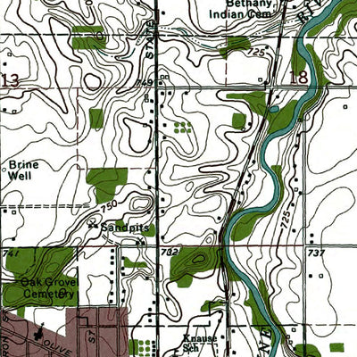Western Michigan University MI-St Louis: Authoritative US Topos 1973 digital map