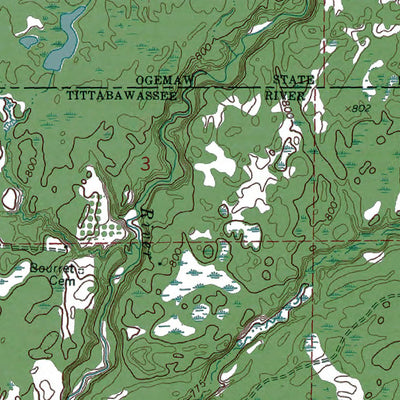 Western Michigan University MI-Sterling NW: Authoritative US Topos 1968 digital map