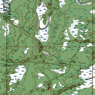Western Michigan University MI-Sterling SW: Authoritative US Topos 1968 digital map