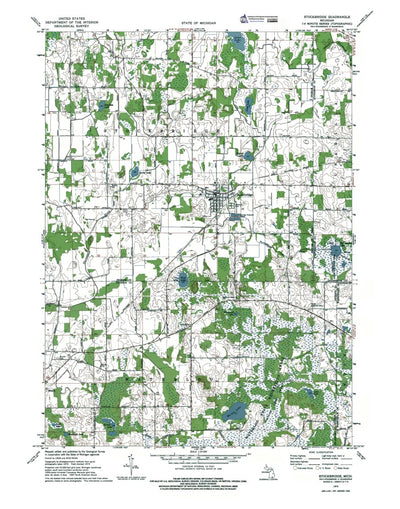 Western Michigan University MI-Stockbridge: Authoritative US Topos 1973 digital map