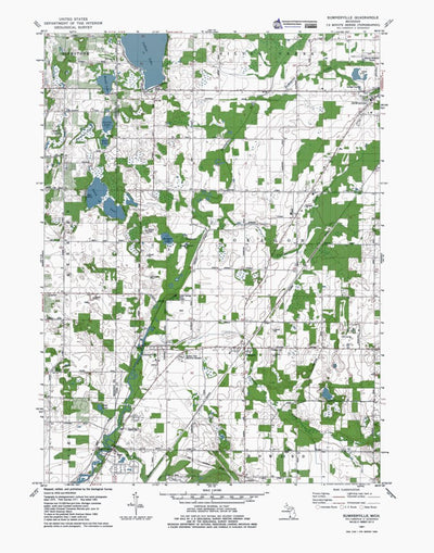Western Michigan University MI-Sumnerville: Authoritative US Topos 1981 digital map