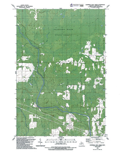 Western Michigan University MI-Swimming Hole Creek: Authoritative US Topos 1989 digital map