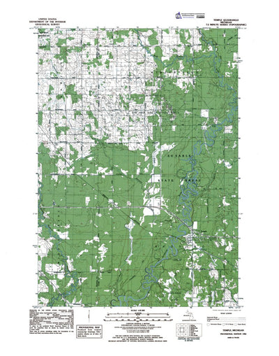 Western Michigan University MI-Temple: Authoritative US Topos 1983 digital map