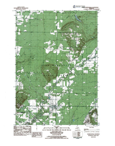Western Michigan University MI-Thompsonville: Authoritative US Topos 1983 digital map