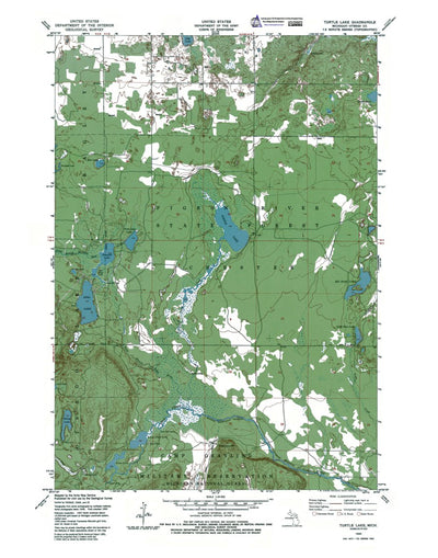 Western Michigan University MI-Turtle Lake: Authoritative US Topos 1950 digital map