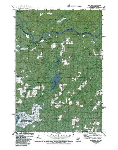 Western Michigan University MI-WI-Bear Point: Authoritative US Topos 1982 digital map